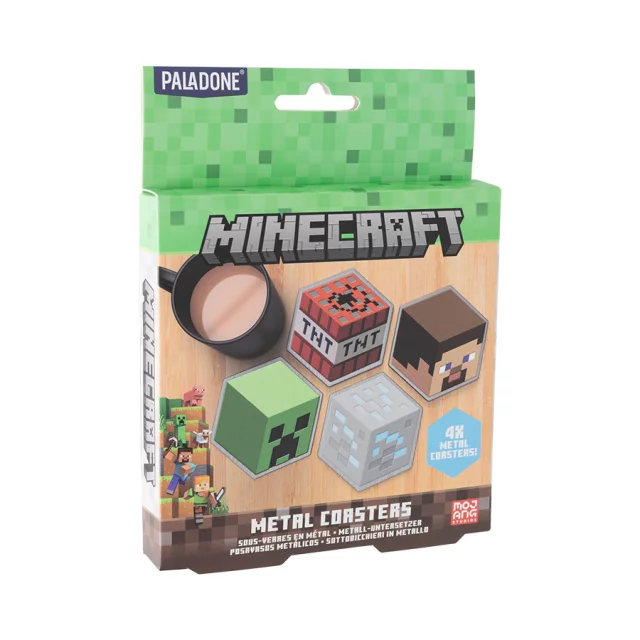 Untersetzer Minecraft - Metal Coasters (4 Stck)