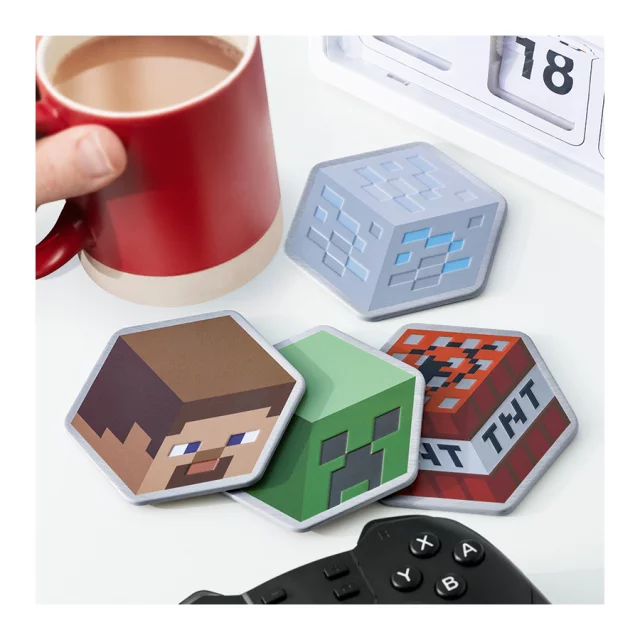 Untersetzer Minecraft - Metal Coasters (4 Stck)