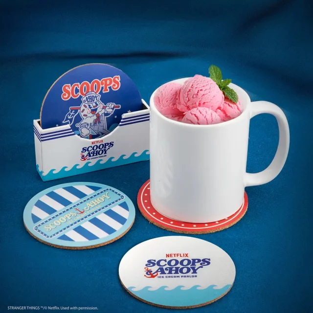 Untersetzer Stranger Things - Scoops Ahoy (4 Stück)