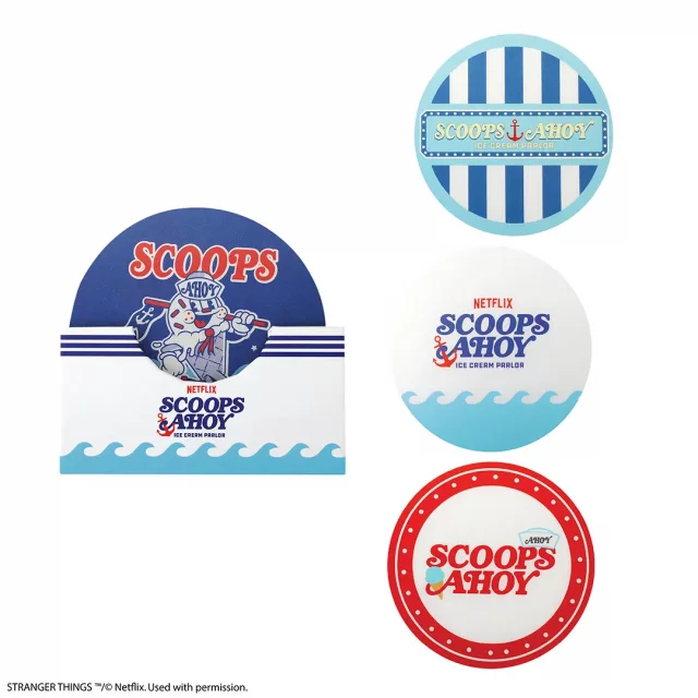 Untersetzer Stranger Things - Scoops Ahoy (4 Stück)