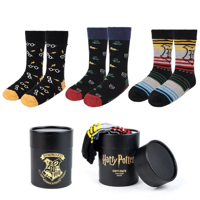 Socken Harry Potter - Hogwarts  (Größe 38/45) (3 Paar)
