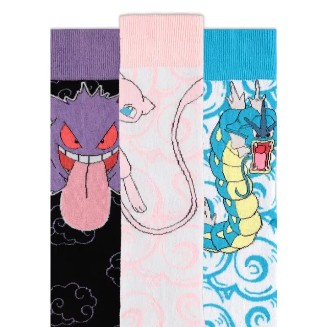 Socken Pokémon - Gengar, Mew & Gyarados 3 Paar (größe 43/46)