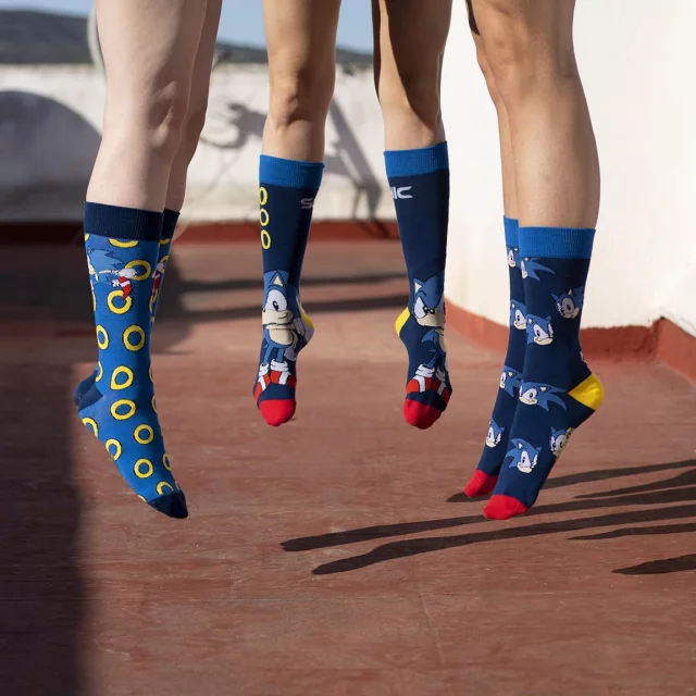 Socken Sonic the Hedgehog - Sonic (Größe 40/46) ( 3 Paar)