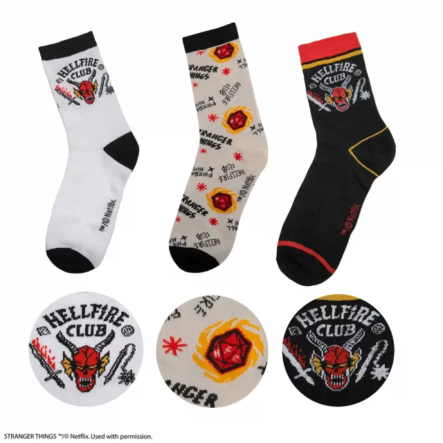 Socken Stranger Things - Hellfire Club (Größe 35/45) (3 Paar)