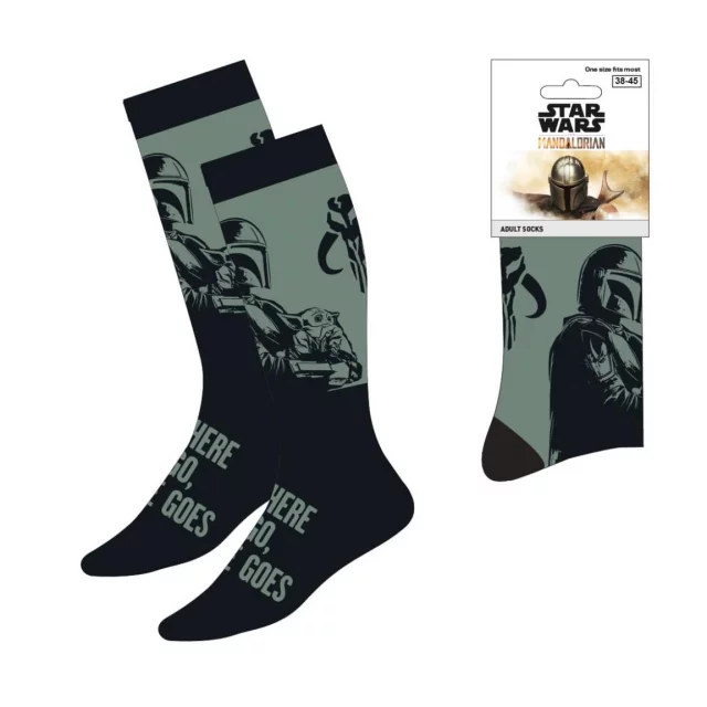 Socken the Mandalorian - Where I Go, He Goes (Größe 38/45)