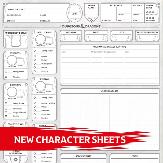 Ordner Dungeons & Dragons - Character Sheets (2024) - Buch