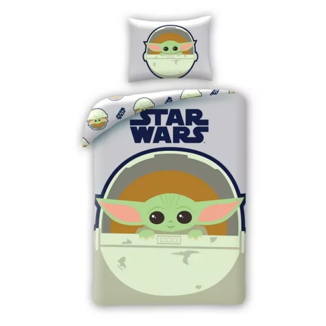 Výhodný set Star Wars: The Mandalorian - povlečení + lampička Grogu - Kissen