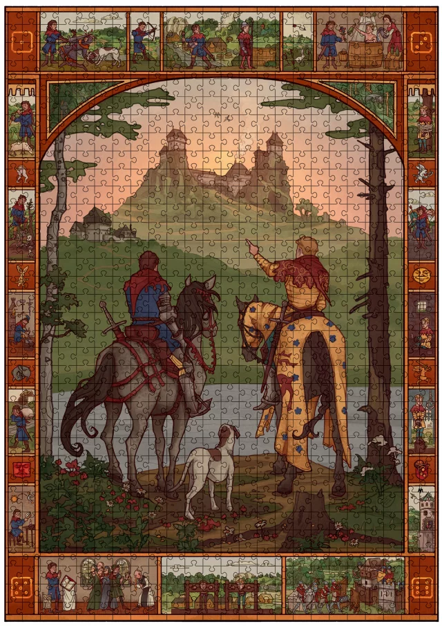 Výhodný set puzzlů Kingdom Come: Deliverance II - Trosky Fanart + Cesta na Trosky + Keyart - Xzone Originals