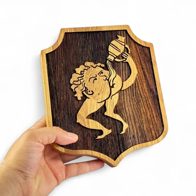 Replik Kingdom Come: Deliverance II - Holzschild für die Wand Bodenschlund (klein) - Wandplakette