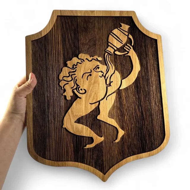 Replik Kingdom Come: Deliverance II - Holzschild für die Wand Bodenschlund (groß) - Wandplakette
