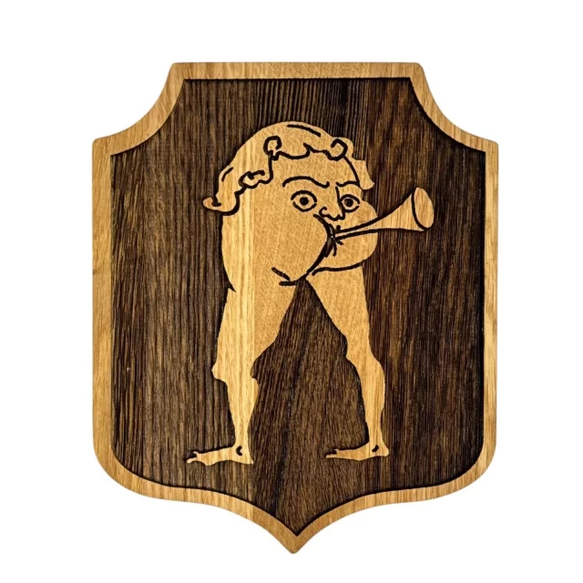 Replik Kingdom Come: Deliverance II - Kleiner Holzschild „Zum Loch“ für die Wand - Wandplakette