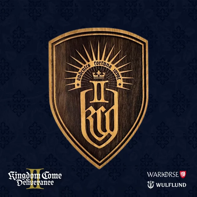 Replik Kingdom Come: Deliverance II - Holzschild für die Wand (groß) - Wandplakette