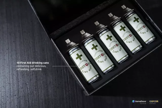 Replika Resident Evil - First Aid Drink Collector's Box (prémiové nápoje) (rozbaleno) - Erfrischungen