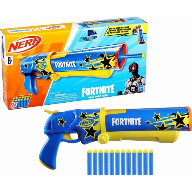 Replika der Waffe aus Fortnite - Half Tone Hero Blaster (NERF)