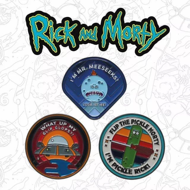 Satz Abzeichen Rick & Morty - Pin Badge Limited Edition