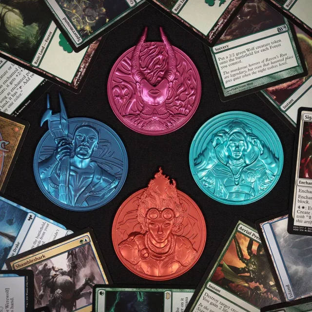 Satz von Sammlermedaillons Magic the Gathering - Planeswalkers Medallion Collection (4 Stck) - Replik