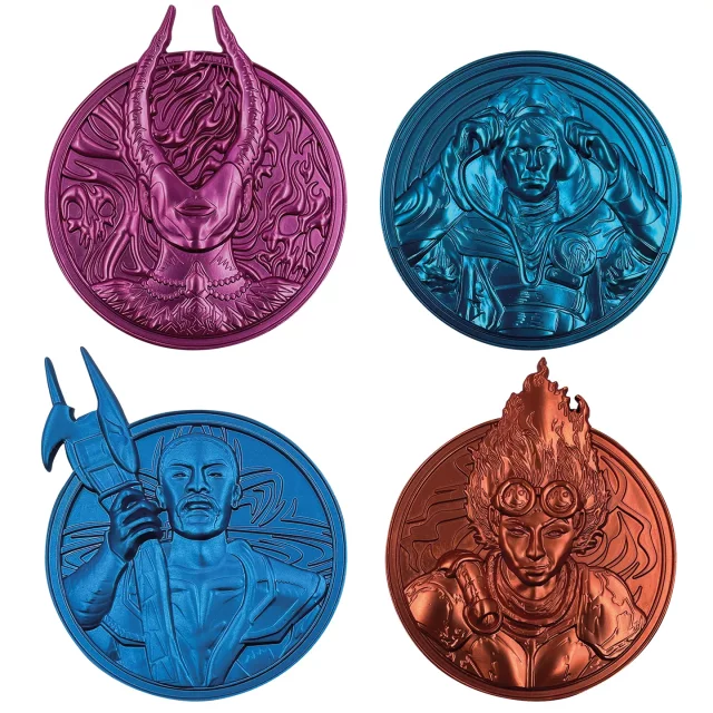 Satz von Sammlermedaillons Magic the Gathering - Planeswalkers Medallion Collection (4 Stck) - Münzen