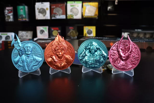 Satz von Sammlermedaillons Magic the Gathering - Planeswalkers Medallion Collection (4 Stck) - Stück limitiert