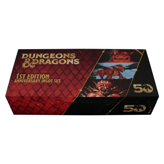 Satz von Sammlerplaketten Dungeons & Dragons - 50th Anniversary 1st Edition Book Cover (3 Stck) - Münzen