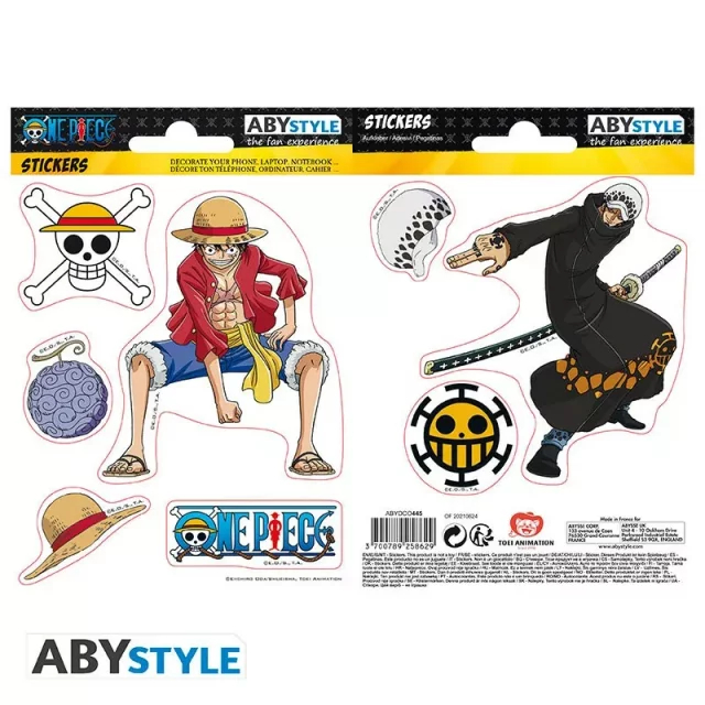 Aufkleber One Piece - Luffy & Law - Anime