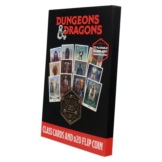 Sammlermünze Dungeons & Dragons - D20 Flip Coin + Class Cards (Münze + Karten) - Stück limitiert