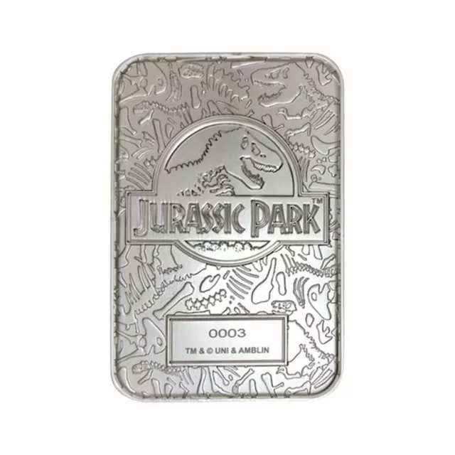 Sammlerplakette Jurassic Park - Entrance Gates Ingot (versilbert) - Stück limitiert