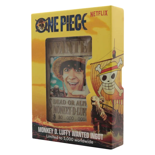 Sammlerplakette One Piece - Luffy Wanted Poster (Netflix) - Anime