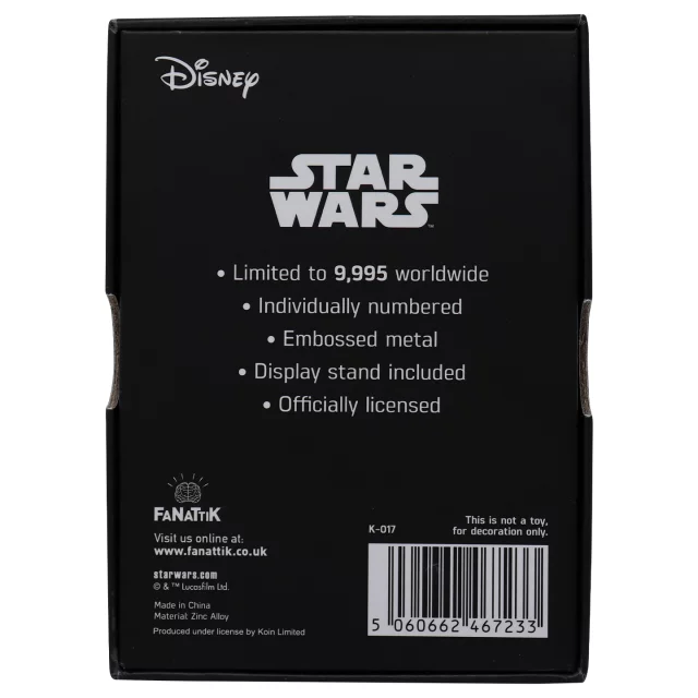 Sammlerplakette Star Wars - Jabba the Hut Ingot - Stück limitiert