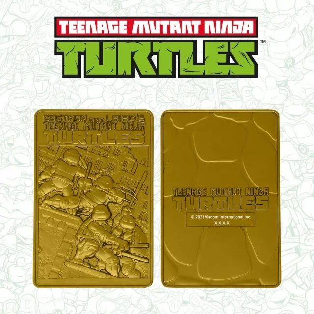 Sammlerplakette Teenage Mutant Ninja Turtles - Comic book cover (vergoldet) - Stück limitiert