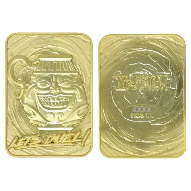 Sammlerplakette Yu-Gi-Oh! - Pot of Greed (vergoldet) - Münzen