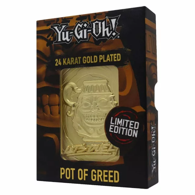 Sammlerplakette Yu-Gi-Oh! - Pot of Greed (vergoldet) - Münzen