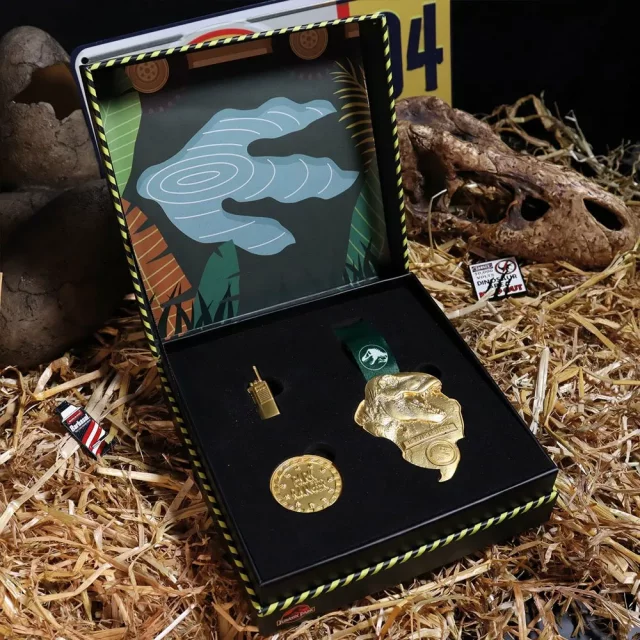 Jurassic Park Collector's Set - 'Park Ranger Service Award (Münze, Medaille, Abzeichen) - Replik