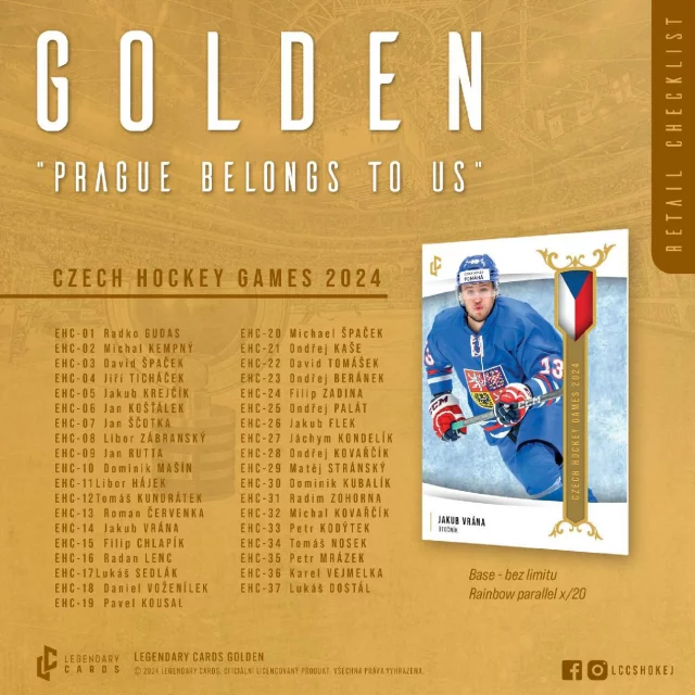 Sammlerkarten Eishockey Golden Prague Belongs To Us - Retail Box (12 Packungen) - TCG Sammelkartenspiel