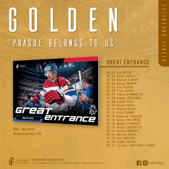 Sammlerkarten Eishockey Golden Prague Belongs To Us - Retail Box (12 Packungen) - Sammler-Karten