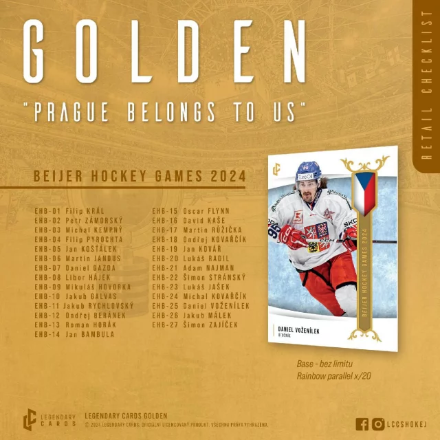 Sammlerkarten Eishockey Golden Prague Belongs To Us - Retail Box (12 Packungen) - Sammler-Karten