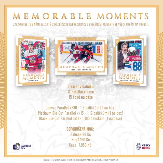 Sammlerkarten Hockey Memorable Moments - Retail Box (12 Packungen) - TCG Sammelkartenspiel
