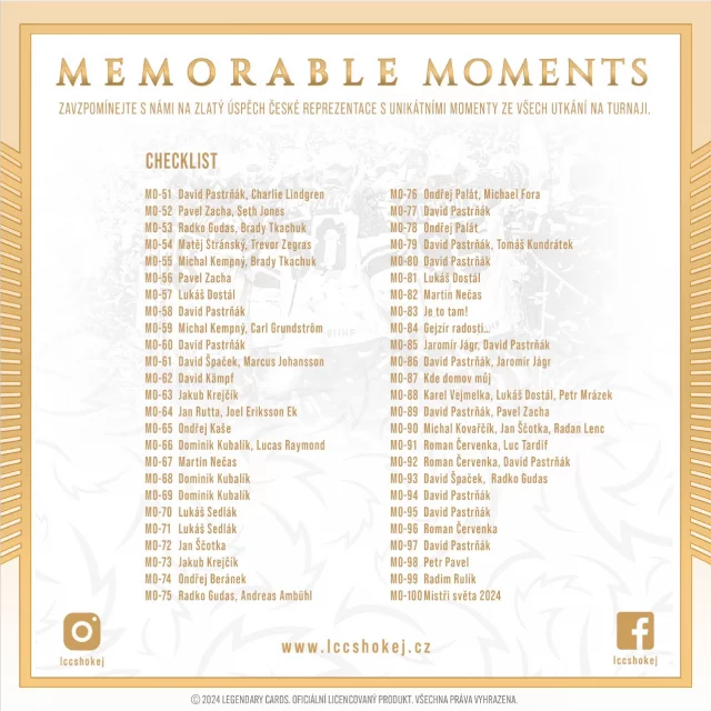 Sammlerkarten Hockey Memorable Moments - Retail Box (12 Packungen) - Sammler-Karten