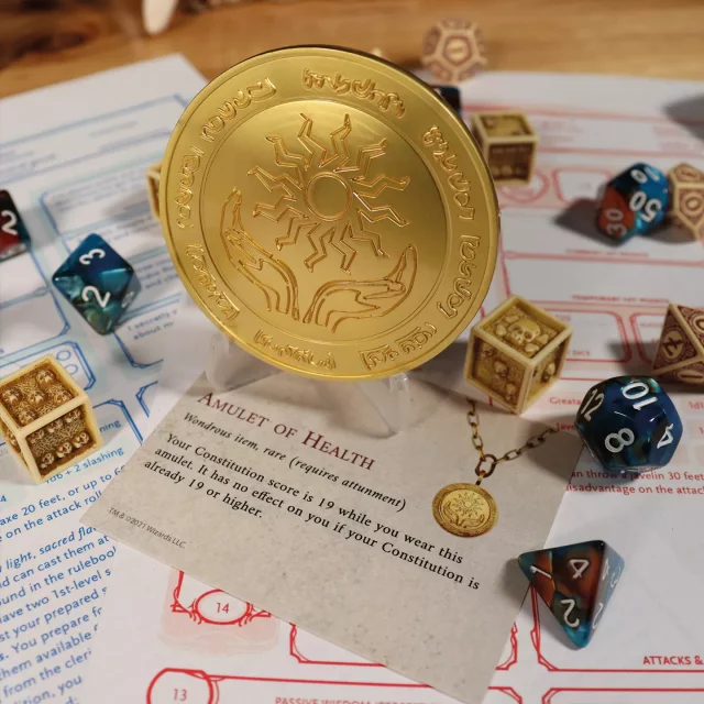 Sammlermedaille Dungeons & Dragons - Amulet of Health Medallion (vergoldet)