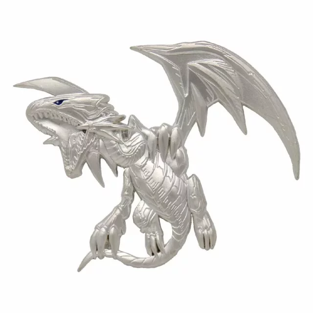 Sammler-Anstecker Yu-Gi-Oh! - Blue Eyes White Dragon XL (versilbert) - Stück limitiert