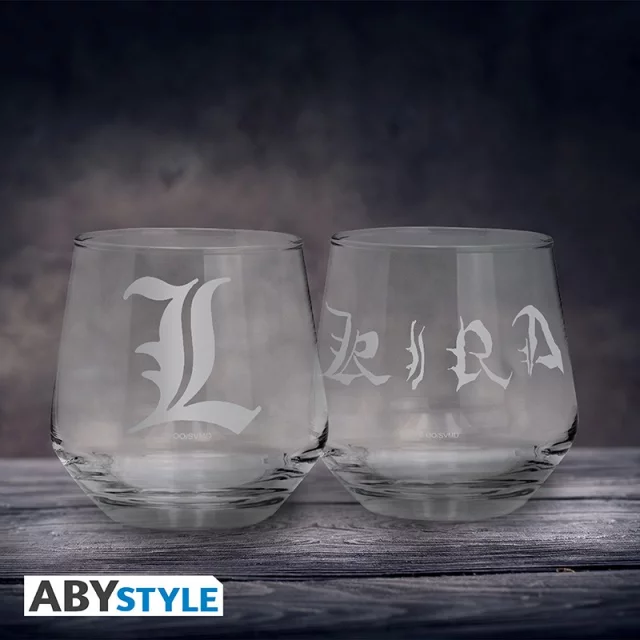 Glas Death Note - Kira & L Glass Set (2 Stck) - Anime