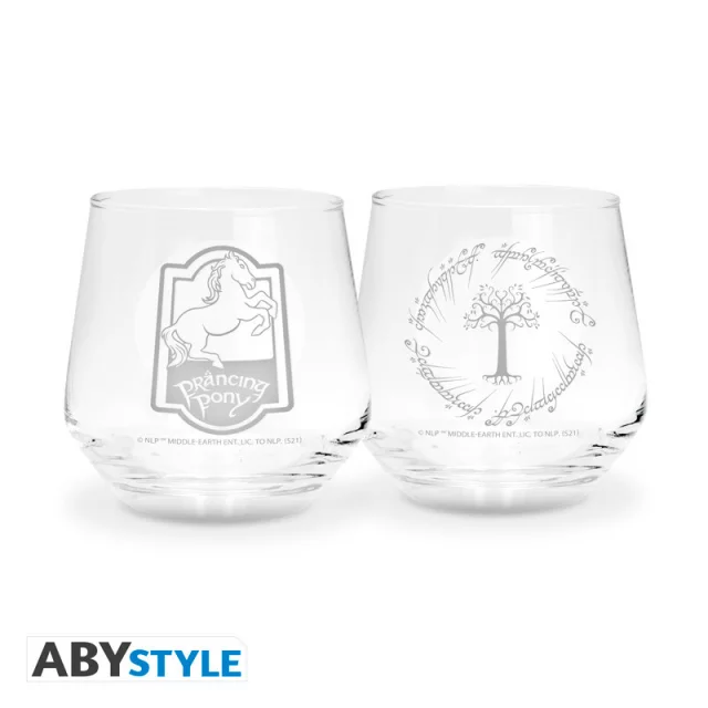 Glas Lord of the Rings - Prancing Pony & Gondor Tree Glass (2 Stck)
