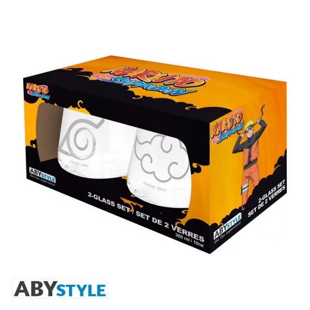 Glas Naruto Shippuden - Konoha & Akatsuki Glass Set (2 Stck) - Manga