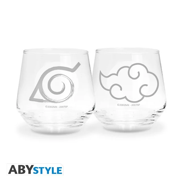 Glas Naruto Shippuden - Konoha & Akatsuki Glass Set (2 Stck) - Anime