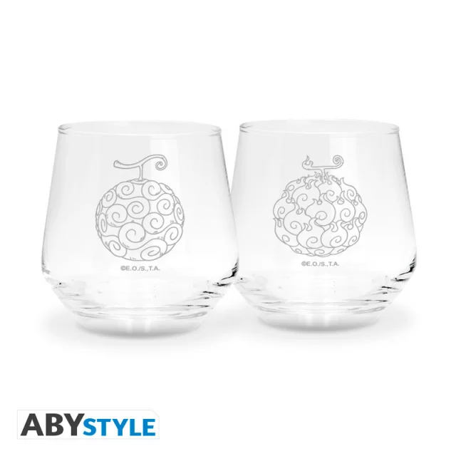 Glas One Piece - Devil Fruit Glass Set (2 Stck) - Anime