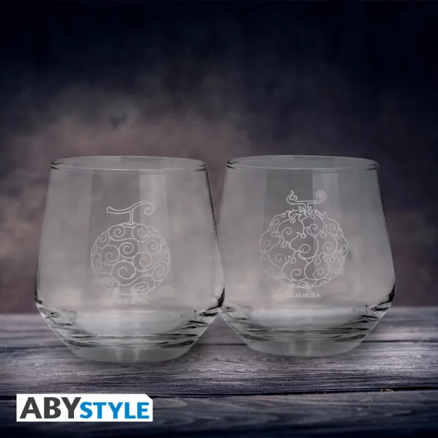 Glas One Piece - Devil Fruit Glass Set (2 Stck) - Manga