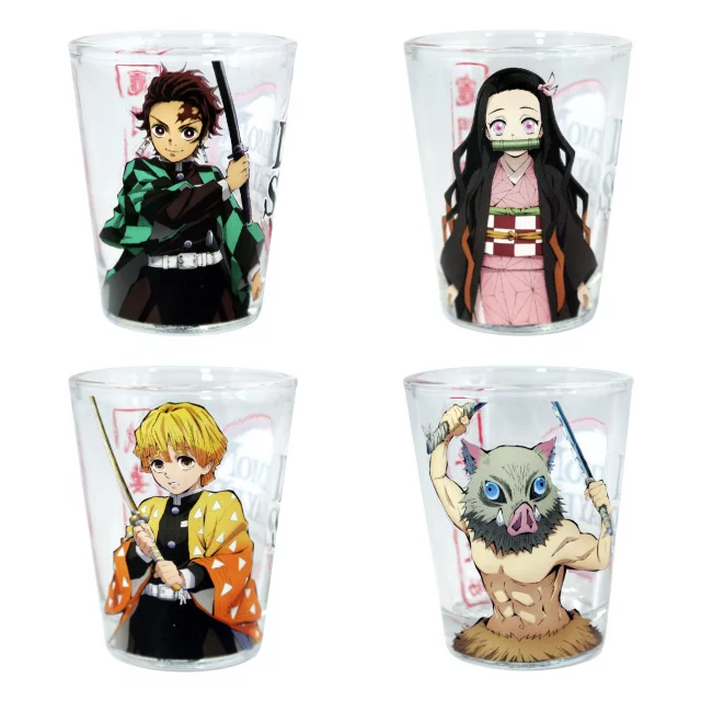 Gläser Demon Slayer - Group (Set mit 4 Shotgläsern) - Gläser