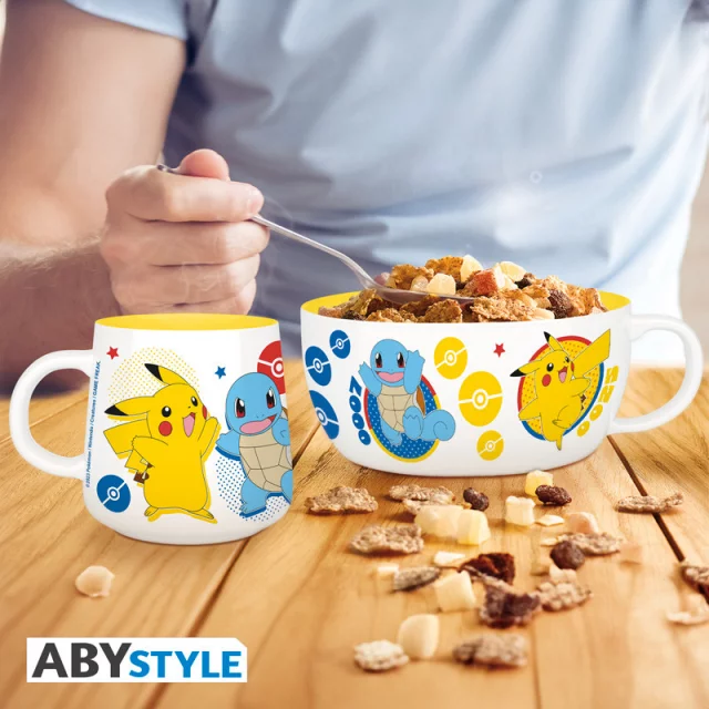 Frühstücksset Pokémon - Pikachu & Kanto Starters - Tassen
