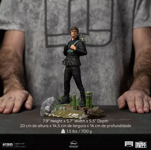 Statuette Star Wars: Book of Boba Fett - Luke Skywalker and Grogu (Ausbildungsversion) Art Scale 1/10 (Iron Studios) - Figuren