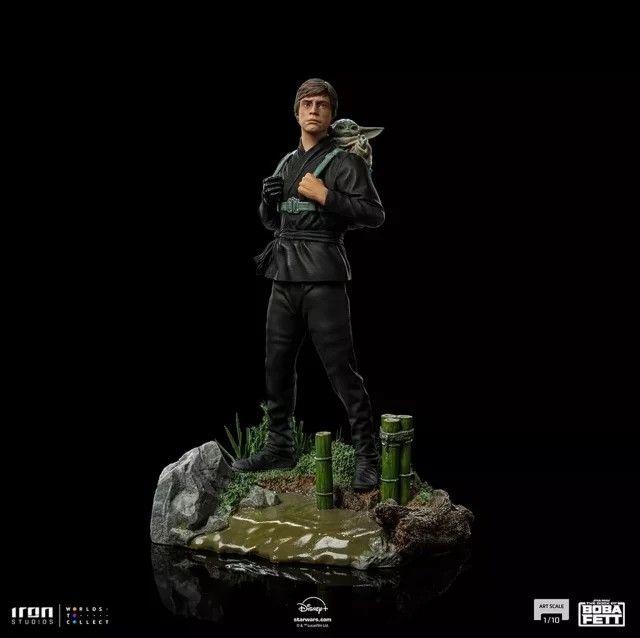 Statuette Star Wars: Book of Boba Fett - Luke Skywalker and Grogu (Ausbildungsversion) Art Scale 1/10 (Iron Studios) - The Mandalorian