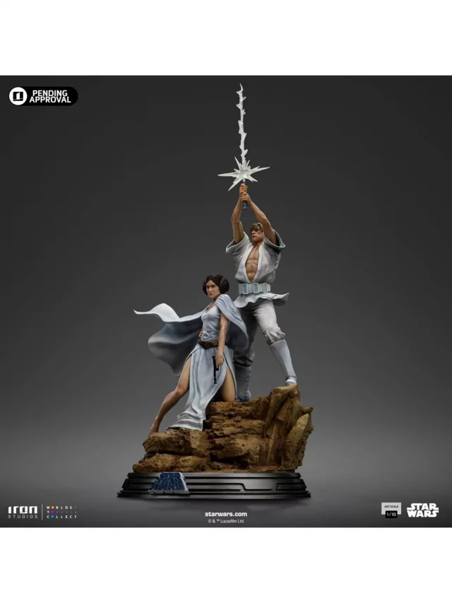 Statuette Star Wars - Luke and Leia Movie Poster 1/10 (Iron Studios) - Figuren